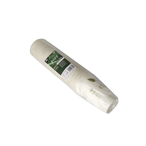 Papstar Trinkbecher Pure, Karton, für Heissgetränke – 3 dl, Grün – FSC – 50 Stk.