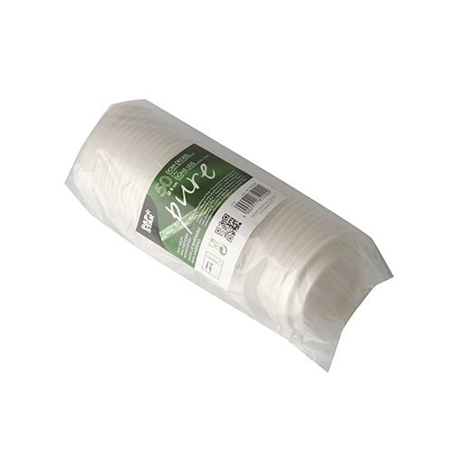 Papstar Pure Deckel für To-go-Becher Ø 8 cm, PLA – weiss – 50 Stk.