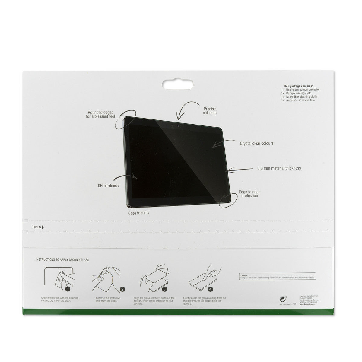 4smarts Panzerglas für Samsung Galaxy Tab Active 3 8" – fettabweisend