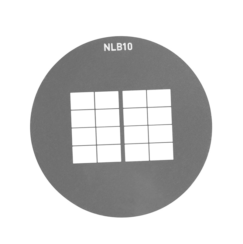 Nanlite Projektionsaufsatz (Diffusor) – für Forza 200/300/300B usw. – 10 Stk., Metallisch – 170 × 102 × 80 mm