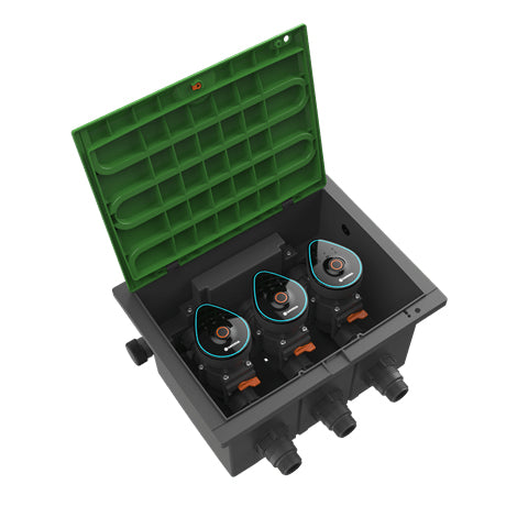 Gardena Controller – 12 bar, Akkubetrieb, 3× – schwarz
