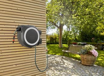 Gardena RollUp Wand-Schlauchbox 35 m – grau – automatisch