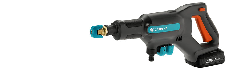 Gardena Akku-Mitteldruckreiniger AquaClean – 24 bar – 5 m Schlauch – Schwarz