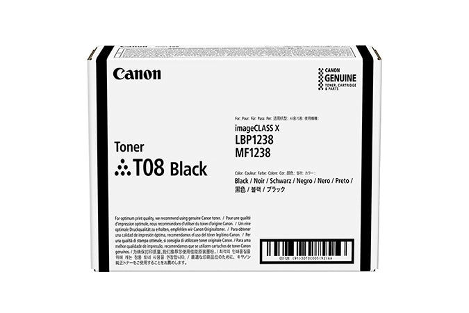 Canon T08 Schwarz Toner – Original – 11'000 Seiten – für Canon i-SENSYS X 1238/1238Pr/1238i u. a.