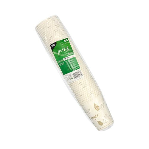 Papstar Trinkbecher Pure, Papier/Karton, für Heissgetränke – 2 dl – FSC – 50 Stk.