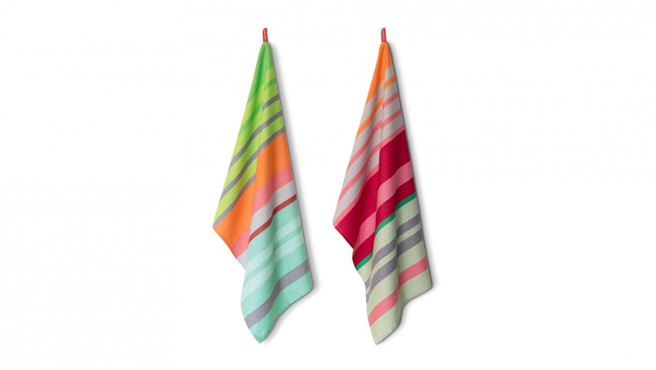 REMEMBER Geschirrtuch – 50 × 70 cm, Mehrfarbig, Baumwolle, 2er-Set