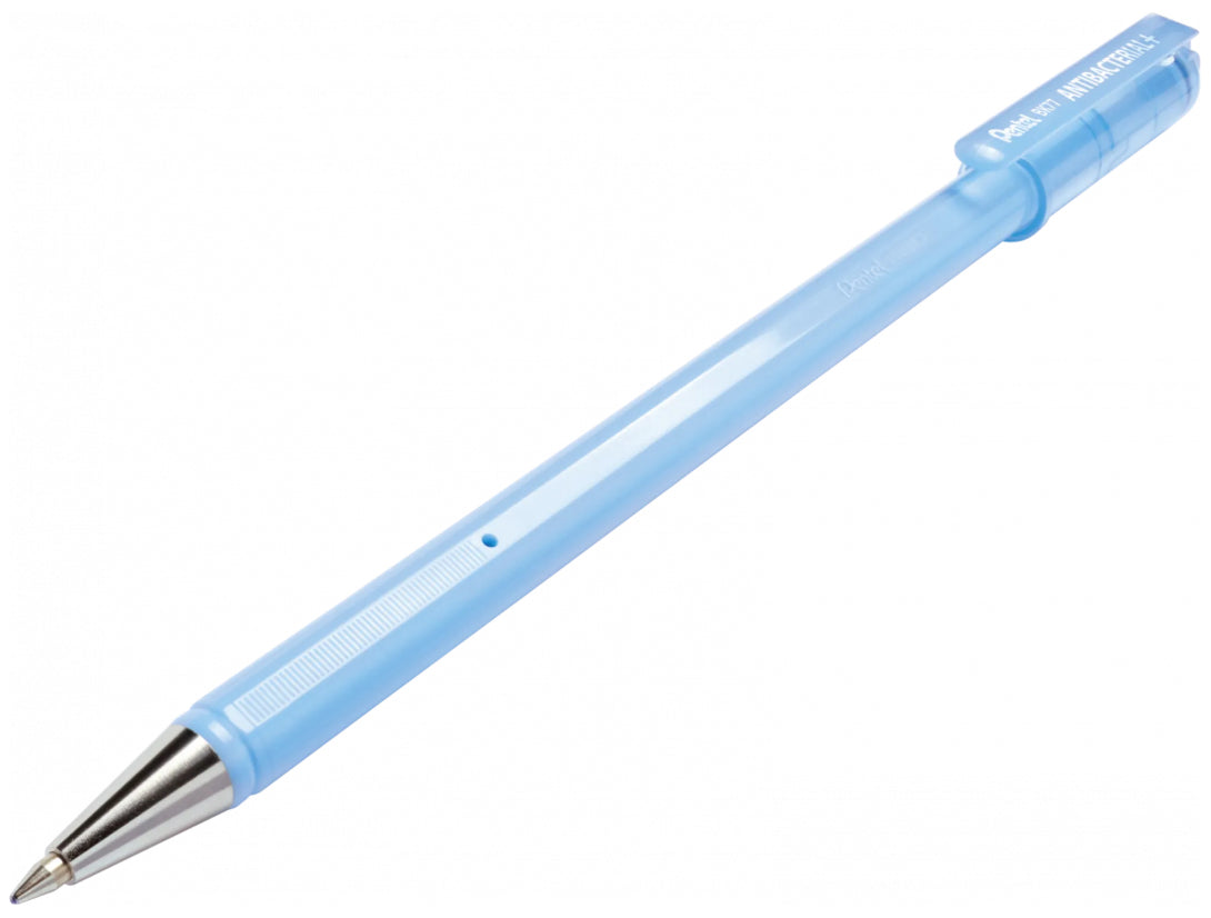 Pentel Kugelschreiber – 12er Pack, Schwarz, Spitze 0,7 mm, antibakteriell