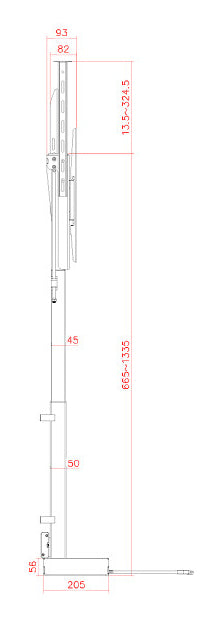 myWall My Wall HP 66-1 – Displayständer, Full-Motion, motorisiert, für 32–48", VESA 200×200–400×400, bis 60 kg