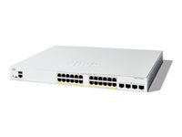 Cisco Catalyst 1300 24p – Managed L2/L3 Switch – 24× 1G, 4× SFP, PoE+, PoE-Budget 370 W, 19", 1U