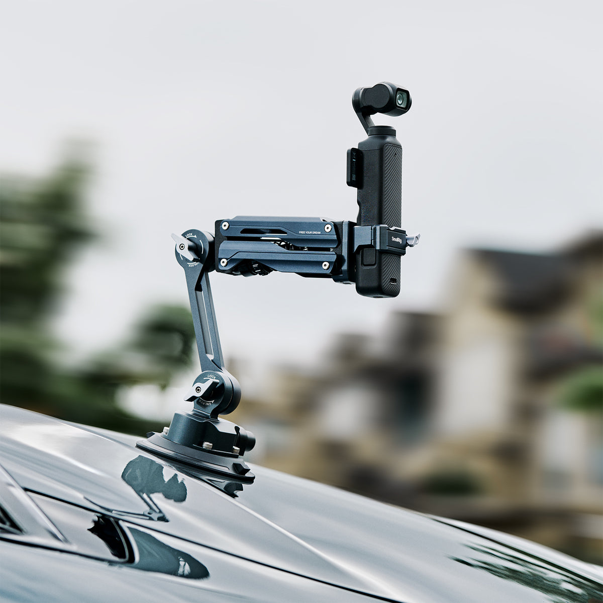 SmallRig 5123 Saugnapf-Halterung – für DJI Osmo Pocket 3, GoPro HERO13, Insta360 X4 – Schwarz