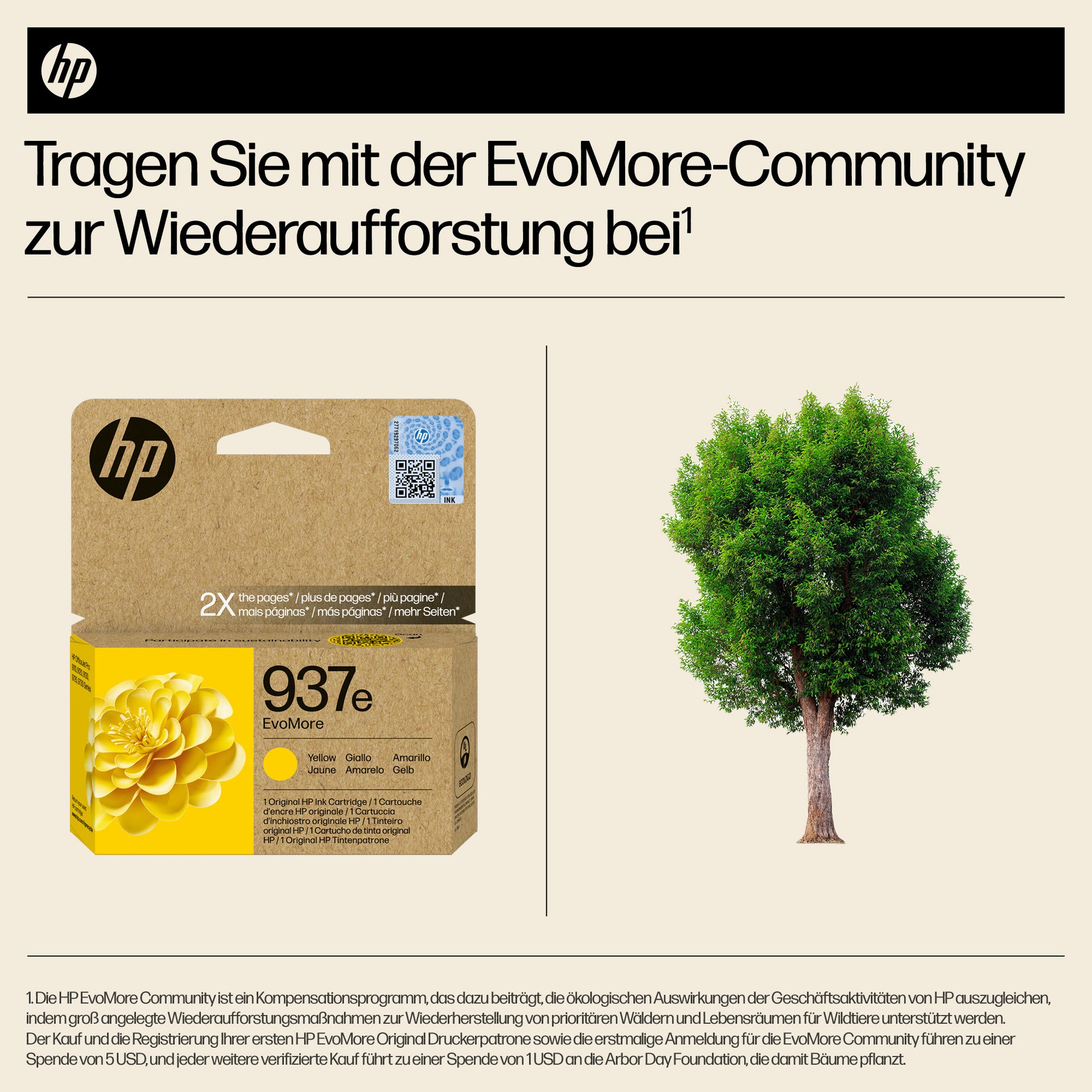 HP 937eXL Gelbe Tintenpatrone (Original) – 1650 Seiten – für HP OfficeJet 9110b/9120 – 4S6W8NE