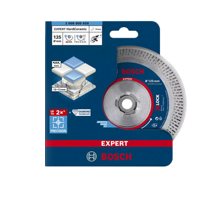 Bosch Diamanttrennscheibe, EXPERT HardCeramic X-LOCK, 125 mm
