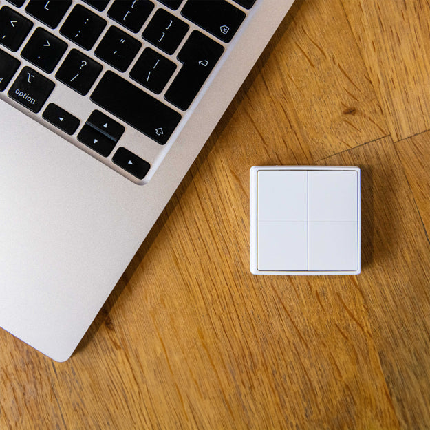 Shelly BLU Wandtaster 4 – Smart-Taster – Bluetooth, 4 Tasten, Akku (CR2032)