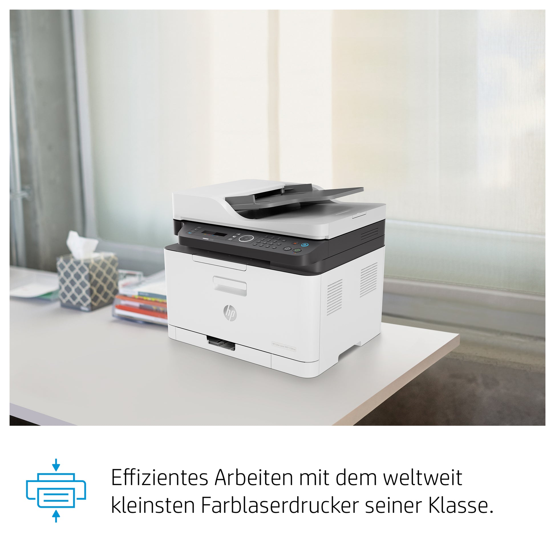 HP Color Laser MFP 179fnw – Farblaser-Multifunktionsdrucker, A4, 3-in-1, Duplex, WLAN/LAN, AirPrint, Mopria