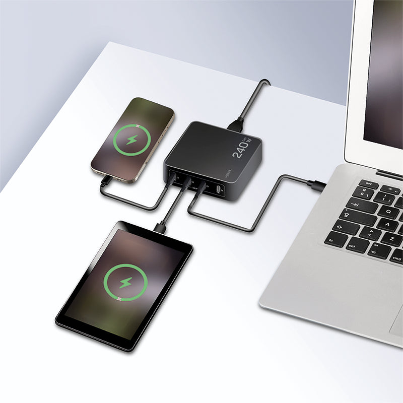 LogiLink PA0353 USB-Desktop-Ladegerät 240 W – USB-C×4 – PD 3.1, PPS, GaN