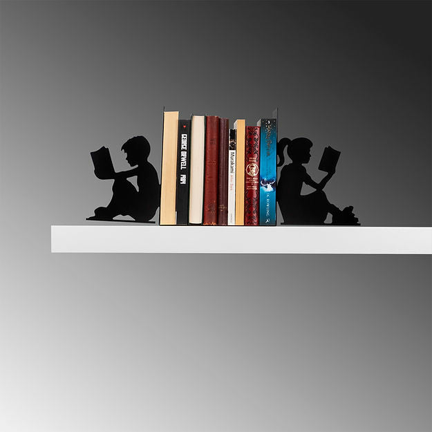 Wallxpert Buchstützen Kids – 405 × 220 mm – Metall