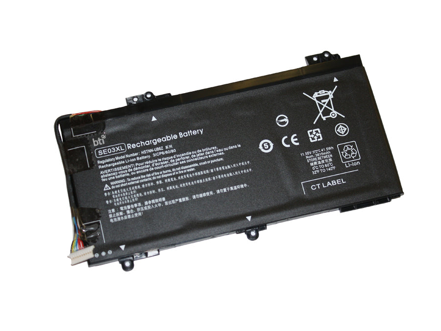 BTI Notebook-Akku – für HP – 42 Wh, 11,55 V (3 Zellen) – Schwarz