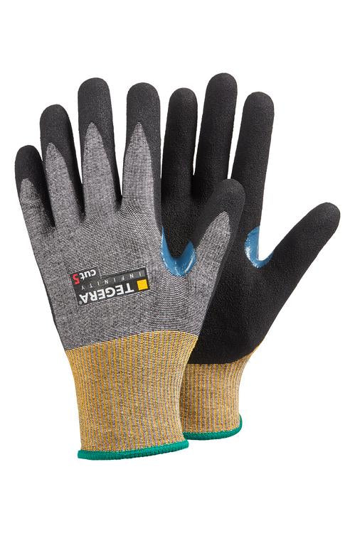 Tegera Schnittschutzhandschuhe Infinity 8807 – Grösse 9 (L), 6 Paar – Schnittschutz, Nylon/Spandex, Gelb/Schwarz