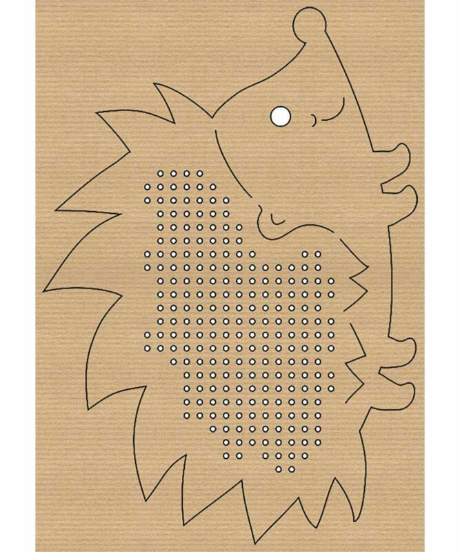 URSUS Stickset Kreuzstich – Tiere – 14,5 × 20 cm – 12 Motive – Karton, Braun