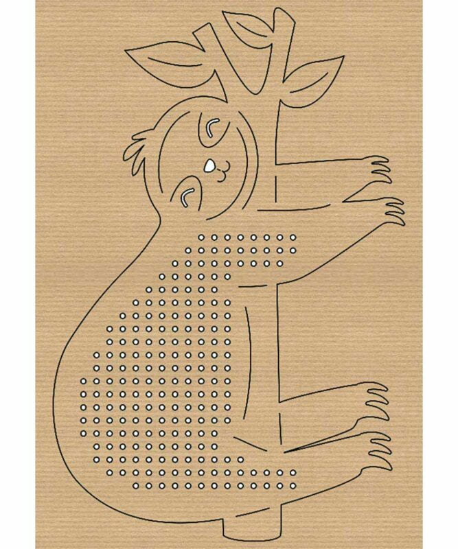 URSUS Stickset Kreuzstich – Tiere – 14,5 × 20 cm – 12 Motive – Karton, Braun