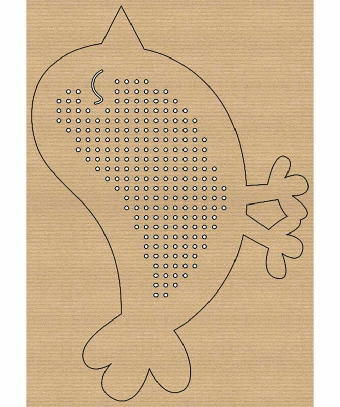 URSUS Stickset Kreuzstich – Tiere – 14,5 × 20 cm – 12 Motive – Karton, Braun