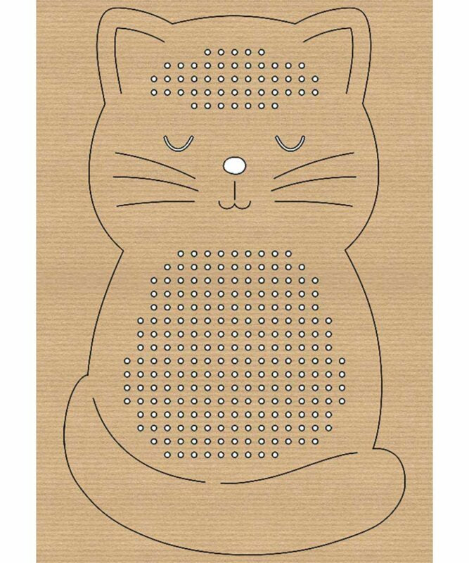 URSUS Stickset Kreuzstich – Tiere – 14,5 × 20 cm – 12 Motive – Karton, Braun