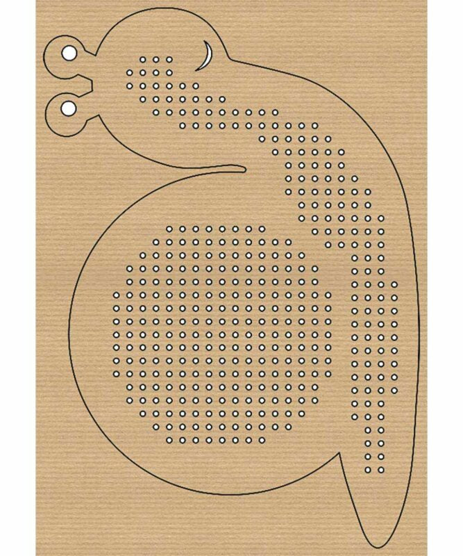 URSUS Stickset Kreuzstich – Tiere – 14,5 × 20 cm – 12 Motive – Karton, Braun