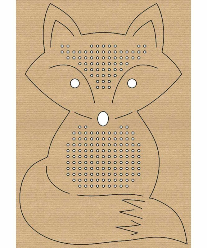URSUS Stickset Kreuzstich – Tiere – 14,5 × 20 cm – 12 Motive – Karton, Braun