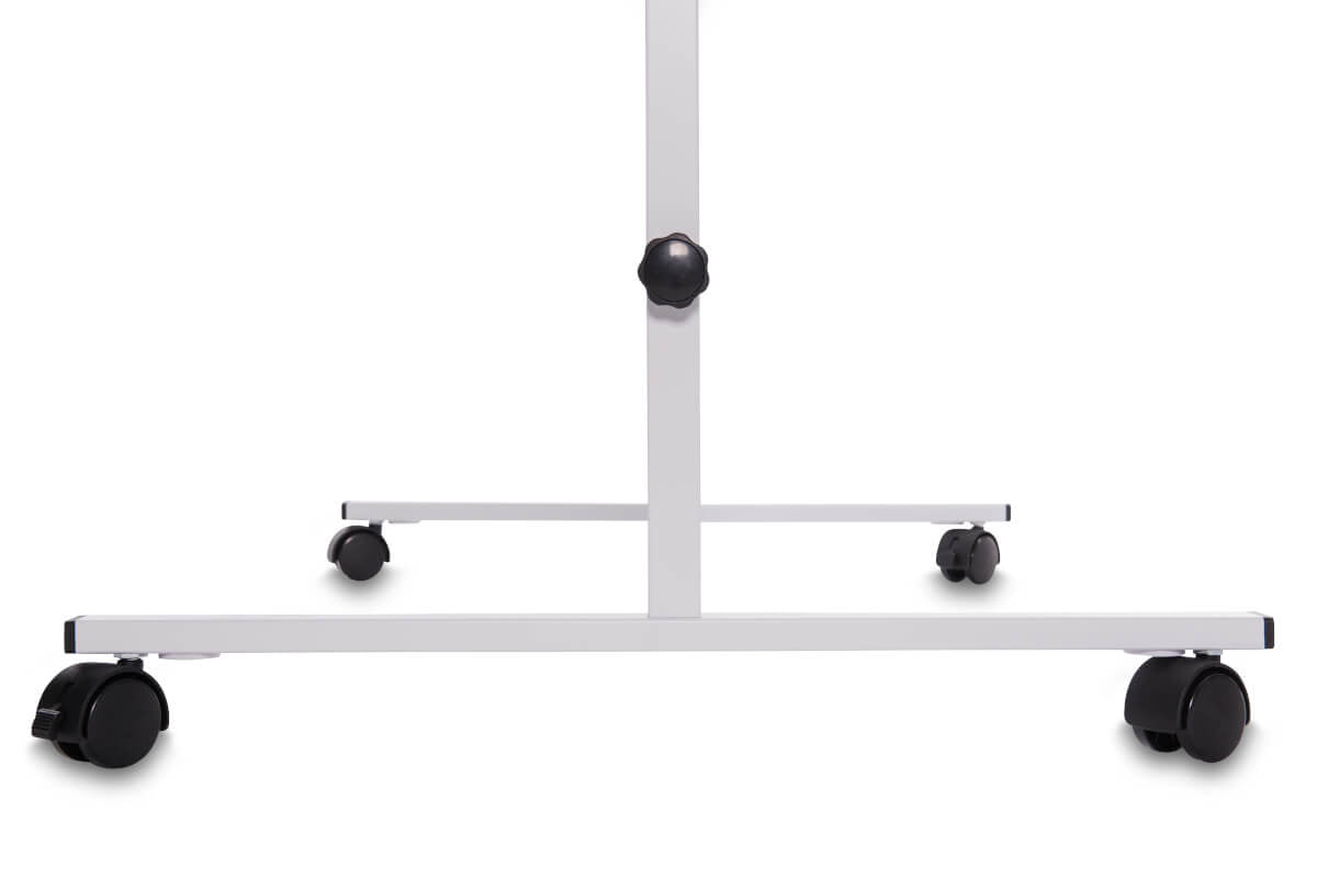 MAUL Whiteboard – 75 × 180 cm, Aluminiumrahmen, mobil