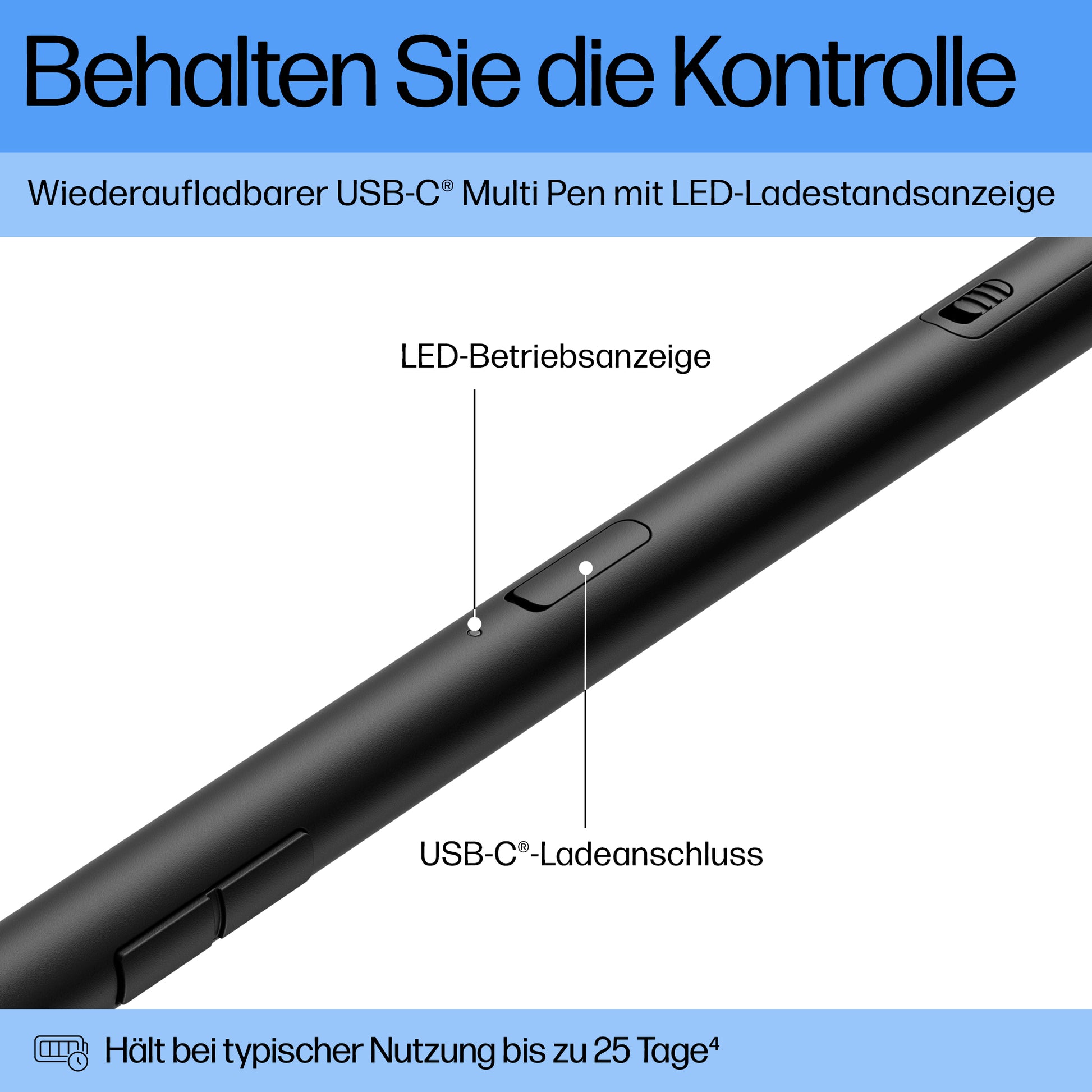 HP 700 Wiederaufladbarer Multi Pen – Schwarz