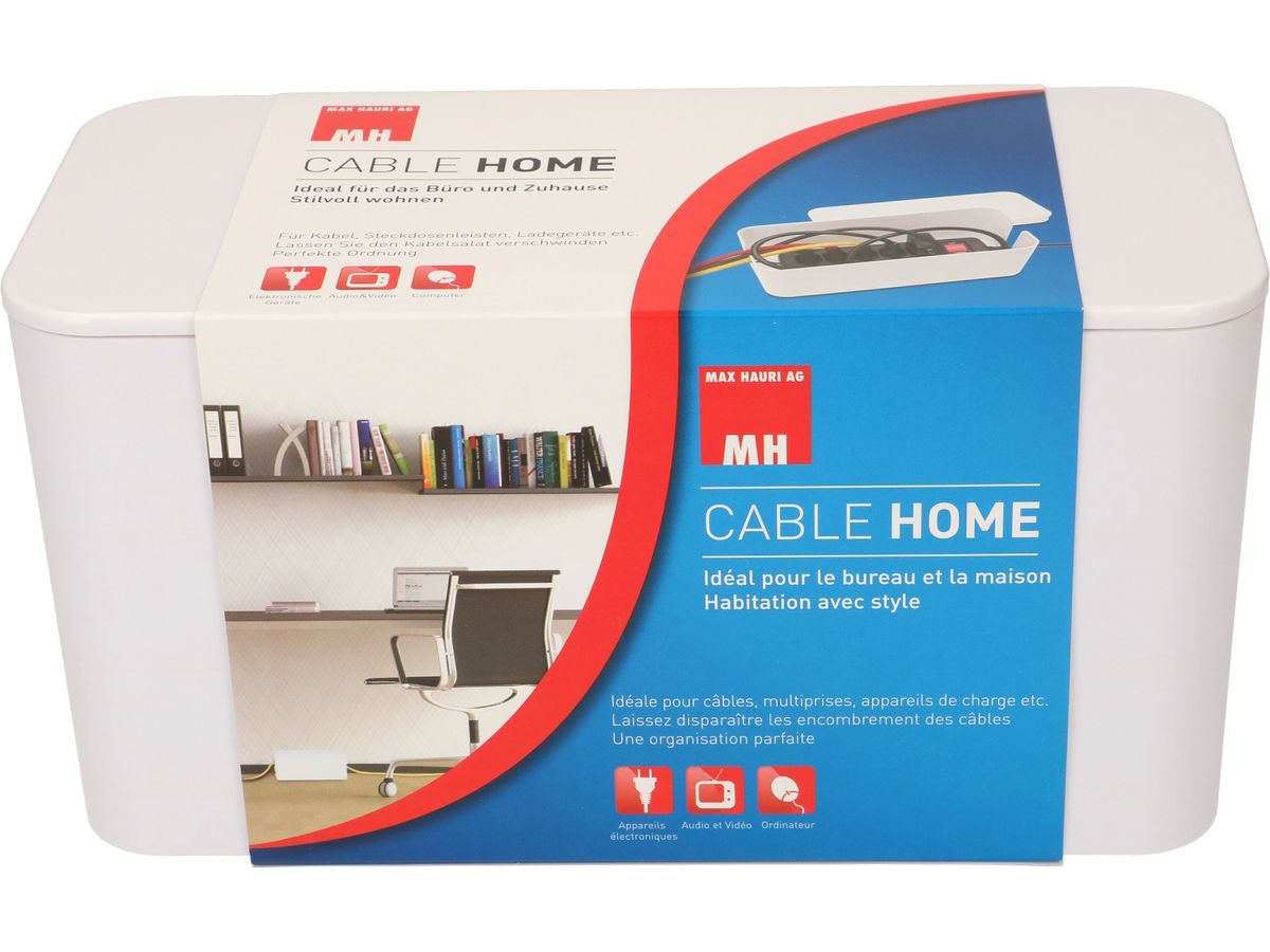 Max Hauri AG Max Hauri Aufbewahrungsbox – Kunststoff – Weiss – Inklusive Steckerleiste – 115 × 121 × 235 mm