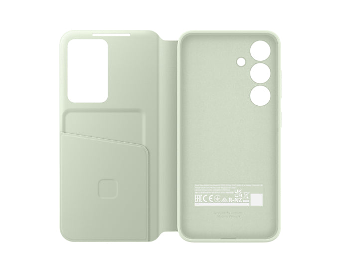 Samsung Smart View Wallethülle – für Samsung Galaxy S24, 1 Kartenfach, Grün, kratzresistent