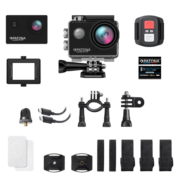 PATONA Action Cam Life SL3 – Action-Kamera, 4K 60 fps, wasserdicht bis 30 m, schwarz