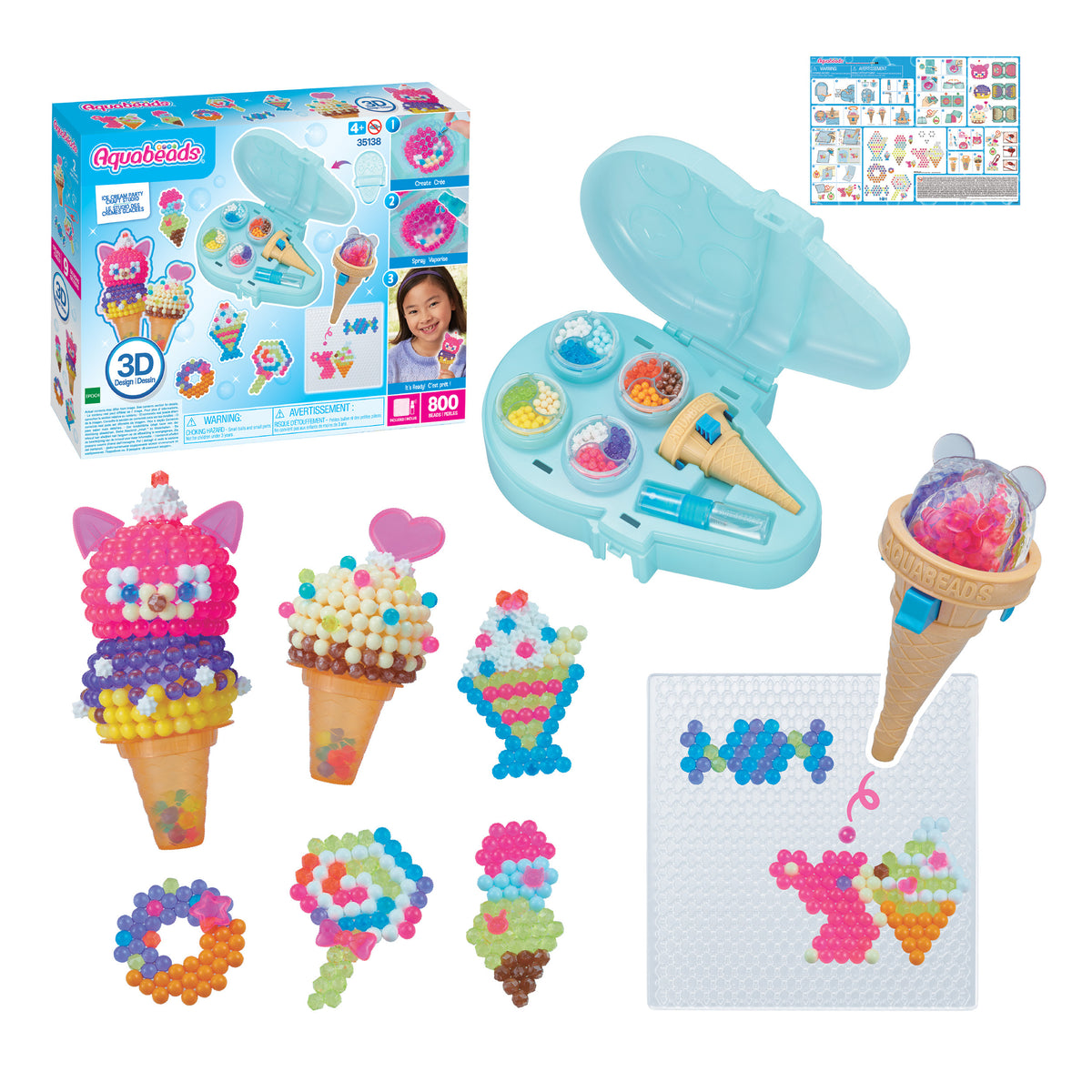 Aquabeads Perlen-Set – Eis Party – ab 4 Jahren