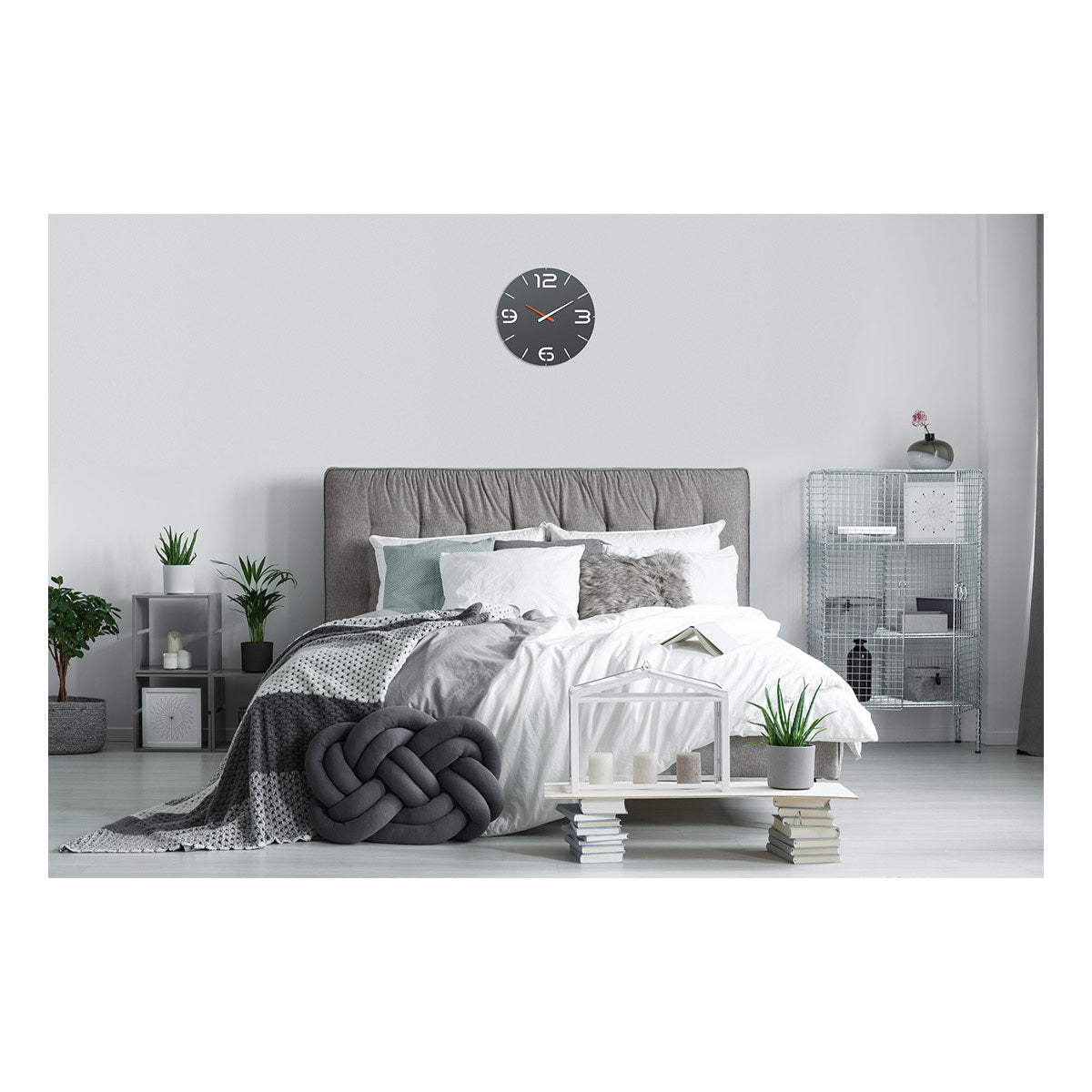 TFA-Dostmann TFA Dostmann CONTOUR Wanduhr – Funk, analog, Ø 35 cm, grau, Kunststoff