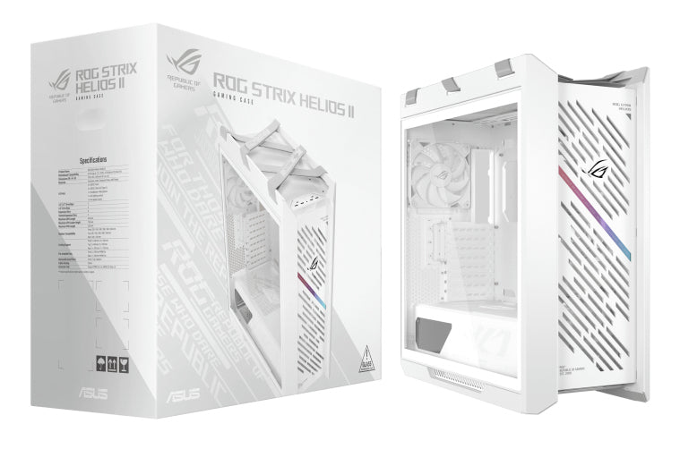 ASUS ROG Strix Helios II GX601S – PC-Gehäuse (Midi-Tower) – EATX/ATX/mATX/Mini-ITX, Weiss, 3×140 mm Front