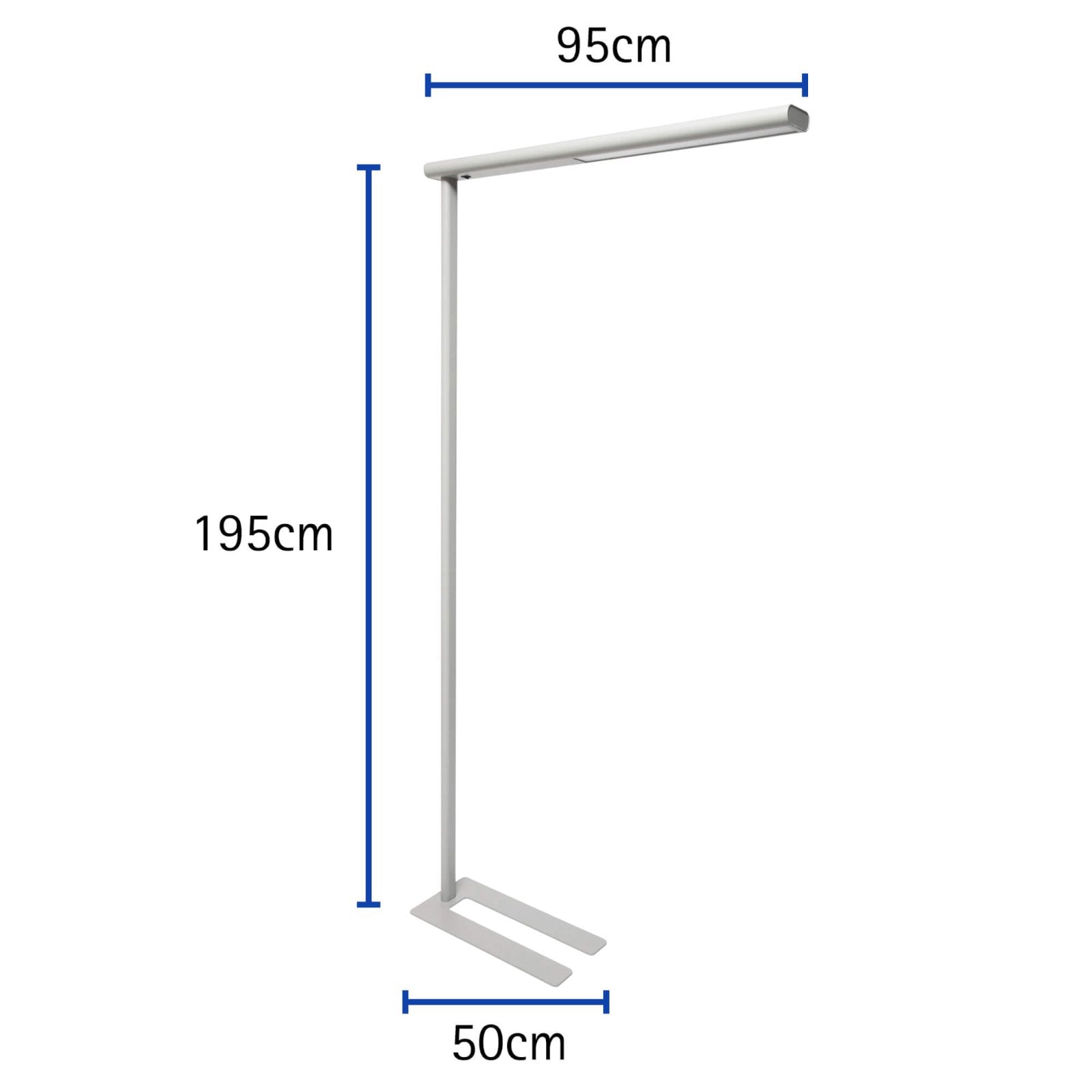 MAUL Stehleuchte LED MAULjet – 4000 K – 2’617 lm 51 W – silber