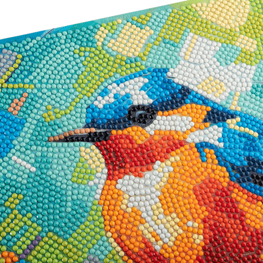 CRAFT Buddy Crystal Art Kit – Diamond Painting Set – Spring Robin – 30 × 30 cm – ab 8 Jahren
