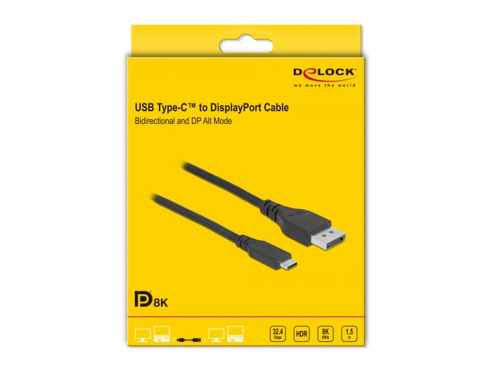 DeLOCK USB-C zu DisplayPort Kabel – Bidirektional
