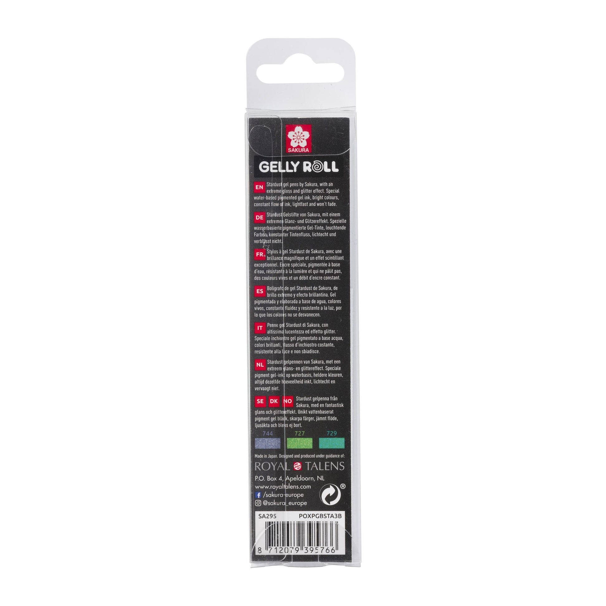 Sakura Gelly Roll Stardust Gelschreiber, Kappe – grün/limette/silber, Spitze 0,5 mm, glitzernd, 3er-Set