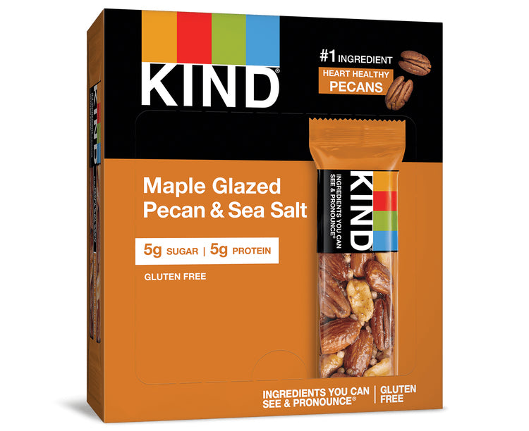 Kind Riegel – Ahorn-Glasiert, Pekannuss & Meersalz, glutenfrei – 12 × 40 g