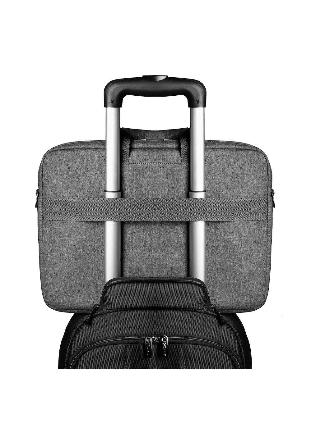 Port Designs Yosemite Eco Notebook-Tasche bis 14" – aus recycelten Materialien, mit Schultergurt – Grau