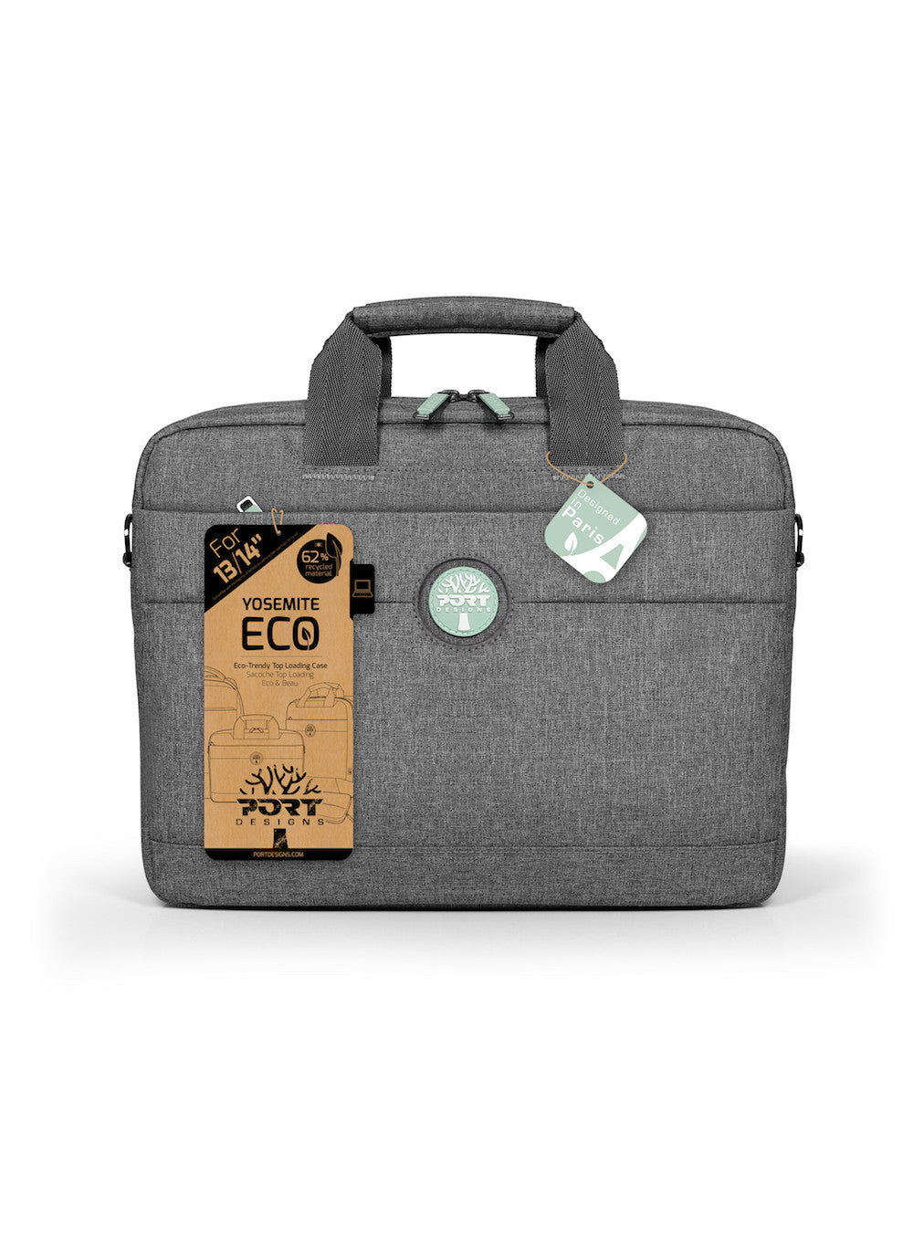 Port Designs Notebook-Tasche bis 15,6" – 72% recycelte Materialien – Grau