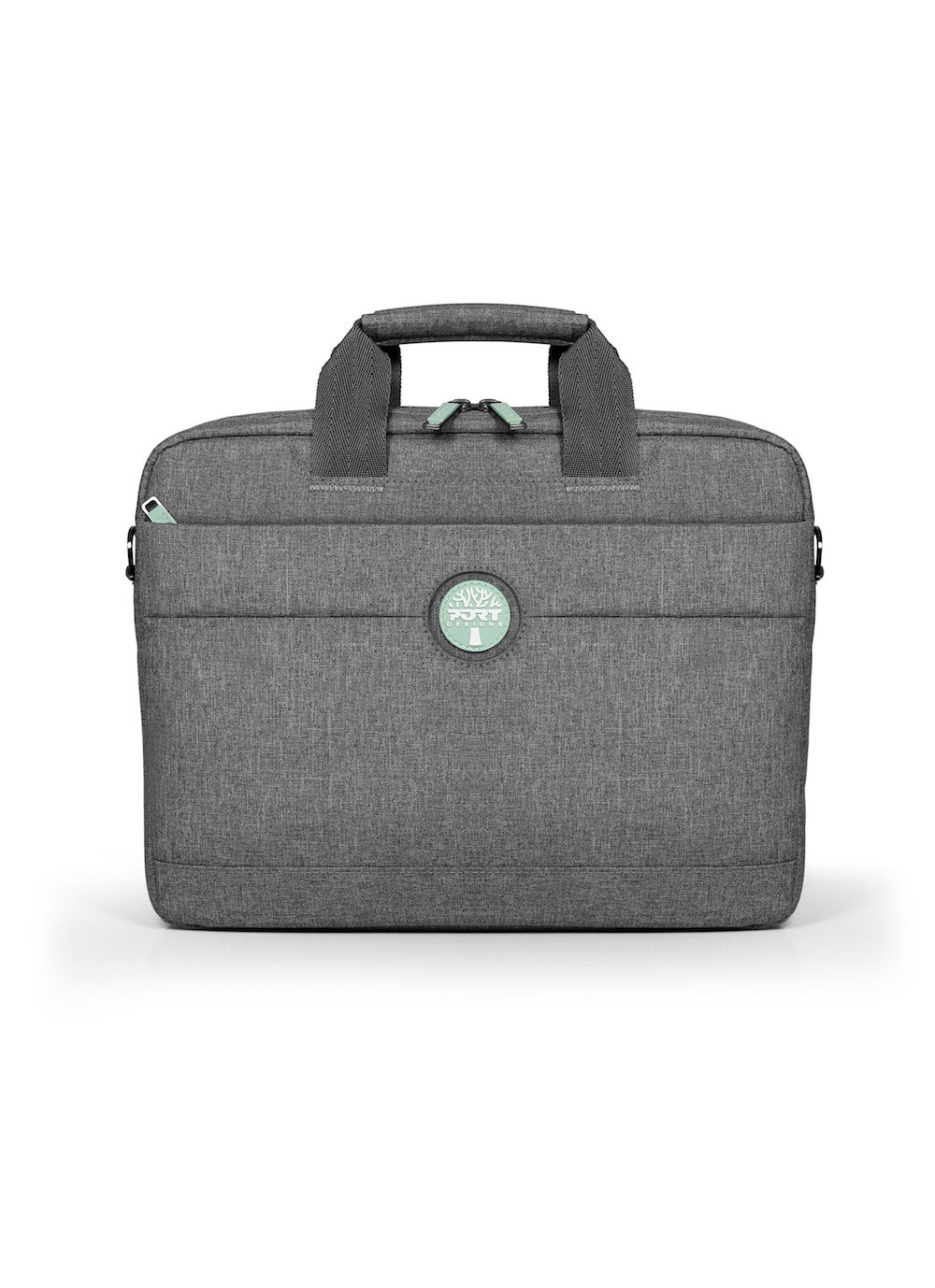 Port Designs Yosemite Eco Notebook-Tasche bis 14" – aus recycelten Materialien, mit Schultergurt – Grau