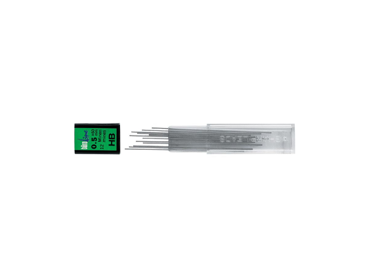 Buroline Zirkelminen – Grau, Ø 0,5 mm, 60 mm, 12er-Pack, HB