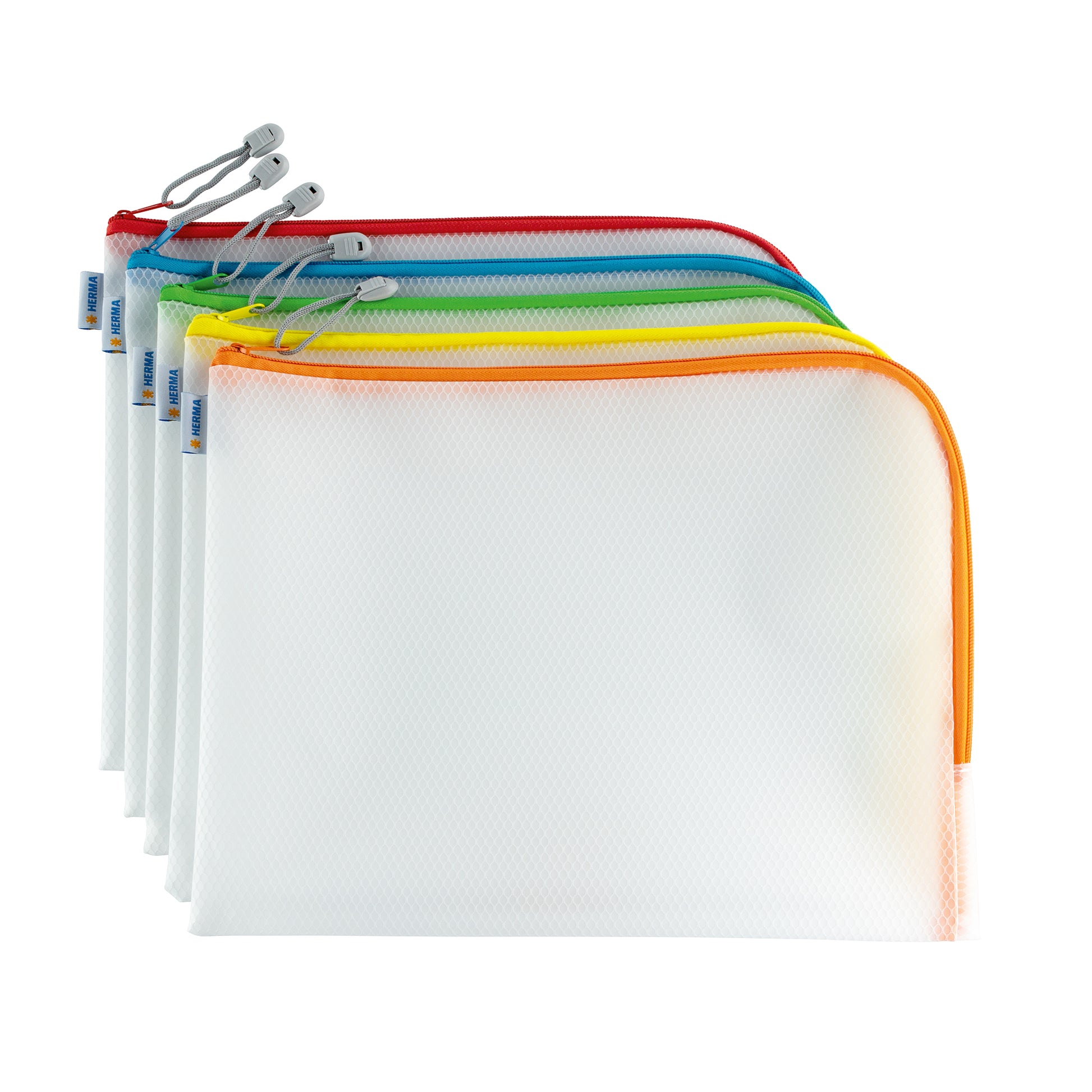 HERMA Reissverschlusstasche – Gelb – Kunststoff – 36 × 28 × 0,7 cm