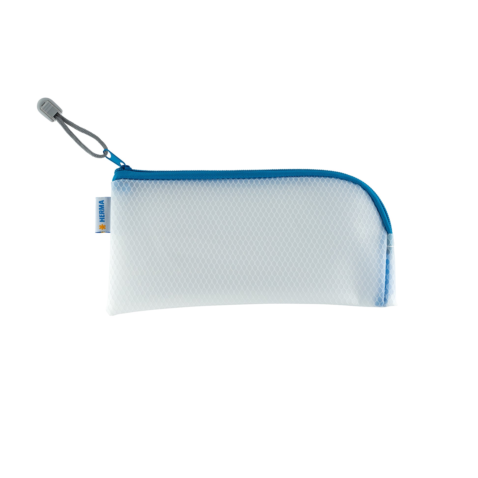 HERMA Reissverschlusstasche – Blau – Kunststoff – 23,0 × 11,0 × 0,7 cm