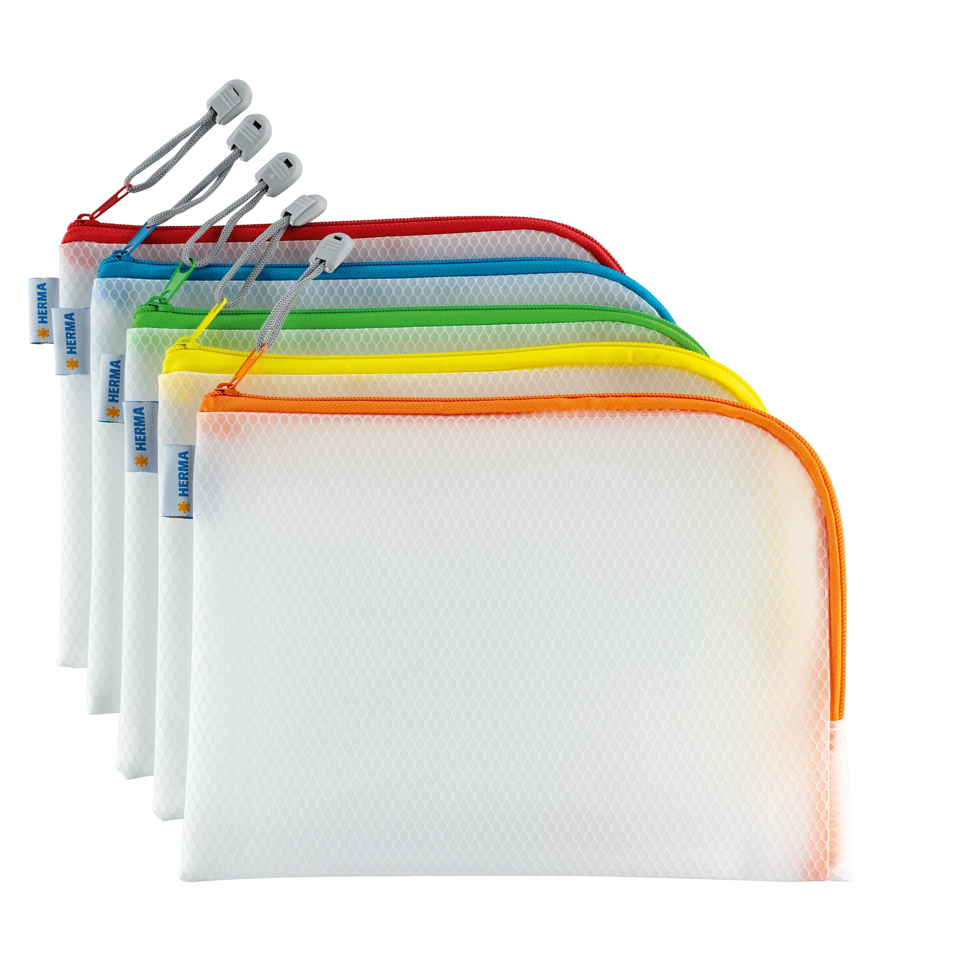 HERMA Reissverschlusstasche Etui – Grün – Kunststoff – 26,0 × 20,0 × 0,7 cm