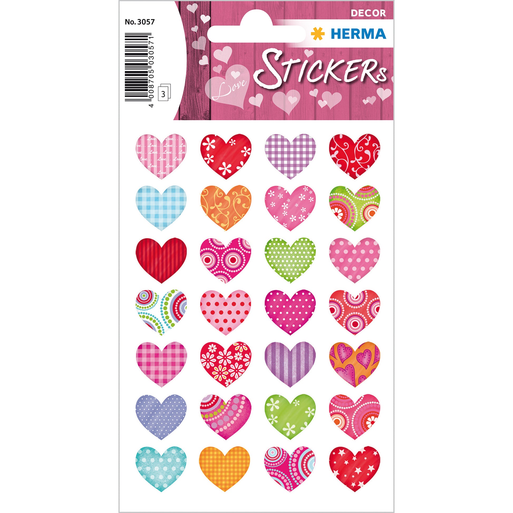 HERMA Schmucketiketten Decor – 84 × 120 mm – mehrfarbig – 84 Stk.