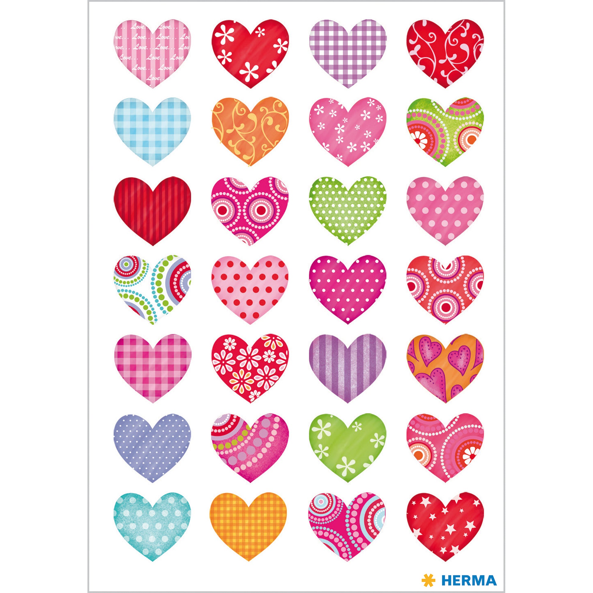 HERMA Schmucketiketten Decor – 84 × 120 mm – mehrfarbig – 84 Stk.